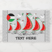 Freedom Global Sumud Flotilla Boats to Gaza Alkoholflaschenetikett (Einzelnes Label)