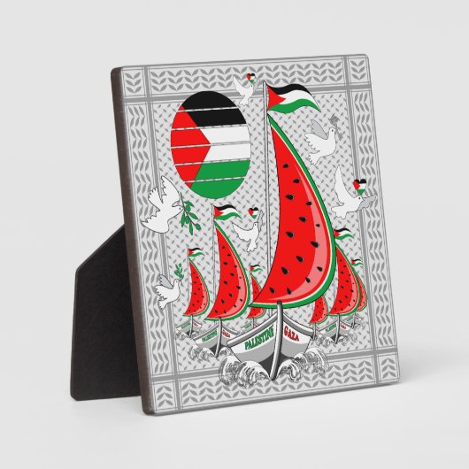 Freedom Global Sumud Flotilla Boats to Gaza Fotoplatte (Vorderseite)