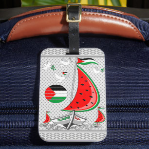 Freedom Global Sumud Flotilla Boats to Gaza Gepäckanhänger