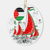 Freedom Global Sumud Flotilla Boats to Gaza Keramik Ornament (Links)