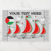Freedom Global Sumud Flotilla Boats to Gaza Lebensmitteletikett (Einzelnes Label)