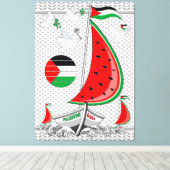 Freedom Global Sumud Flotilla Boats to Gaza Leinwanddruck (Insitu (Holzboden))