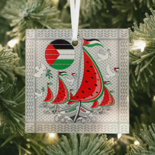 Freedom Global Sumud Flotilla Boats to Gaza Ornament Aus Glas