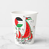 Freedom Global Sumud Flotilla Boats to Gaza Pappbecher (Vorderseite)