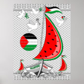 Freedom Global Sumud Flotilla Boats to Gaza Poster (Vorne)