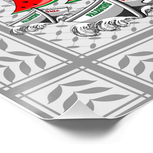 Freedom Global Sumud Flotilla Boats to Gaza Poster (Ecke)