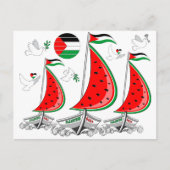 Freedom Global Sumud Flotilla Boats to Gaza Postkarte (Vorderseite)