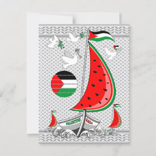 Freedom Global Sumud Flotilla Boats to Gaza Postkarte