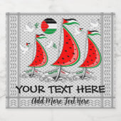 Freedom Global Sumud Flotilla Boats to Gaza Schaumweinetikett (Einzelnes Label)