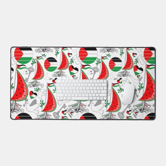 Freedom Global Sumud Flotilla Boats to Gaza Schreibtischunterlage (Tastatur & Maus)