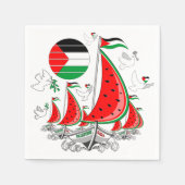 Freedom Global Sumud Flotilla Boats to Gaza Serviette (Vorderseite)
