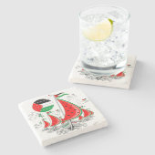 Freedom Global Sumud Flotilla Boats to Gaza Steinuntersetzer (Seitenansicht)