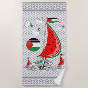 Freedom Global Sumud Flotilla Boats to Gaza Strandtuch