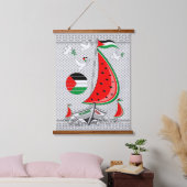 Freedom Global Sumud Flotilla Boats to Gaza Wandteppich Mit Holzrahmen (Schlafzimmer)