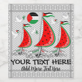 Freedom Global Sumud Flotilla Boats to Gaza Weinetikett (Einzelnes Label)