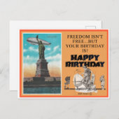 FREEDOM GLÜCKLICH BIRTHDAY GREETING POSTCARD POSTKARTE (Vorne/Hinten)