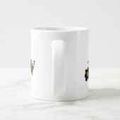 Freedom Golden Boho Spring Butterfly Calligraphy Jumbo-Tasse (Rückseite)