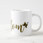 Freedom Golden Boho Spring Butterfly Calligraphy Jumbo-Tasse (Rechts)