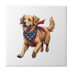 Freedom Golden Retriever Vintage Gravur Shirt 4 Fliese