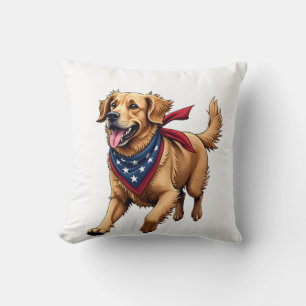 Freedom Golden Retriever Vintage Gravur Shirt 4 Kissen