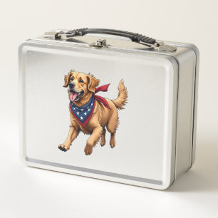 Freedom Golden Retriever Vintage Gravur Shirt 4 Metall Brotdose