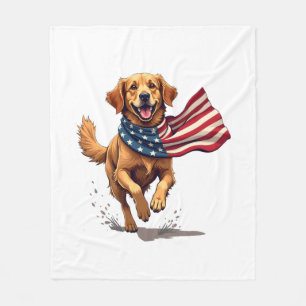 Freedom Golden Retriever Vintage Gravur T-Shirt Fleecedecke