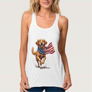 Freedom Golden Retriever Vintage Gravur T-Shirt Tank Top