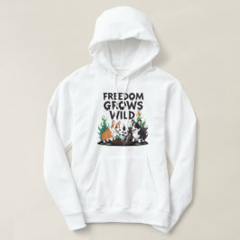 Freedom Grows Wild – Scary Corgi Gardening Cartoon Hoodie