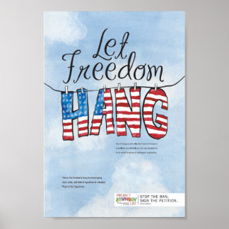 Freedom Hang Poster gelassen