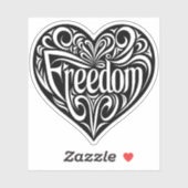 Freedom Heart Vinyl Aufkleber (Blatt)