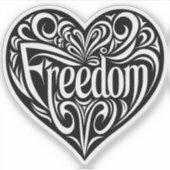 Freedom Heart Vinyl Aufkleber (Vorderseite)