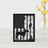 Freedom Horse Patriotic Horse American Flag Horsec Karte (Gelbe Blume)