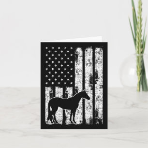 Freedom Horse Patriotic Horse American Flag Horsec Karte
