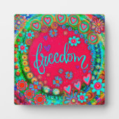 Freedom Hübsch floral Whimsical Inspiration Easel Fotoplatte (Vorderseite)