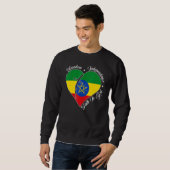 Freedom Independence Faith In God Christian Ethio Sweatshirt (Vorne ganz)
