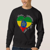 Freedom Independence Faith In God  Christian Ethio Sweatshirt (Vorderseite)