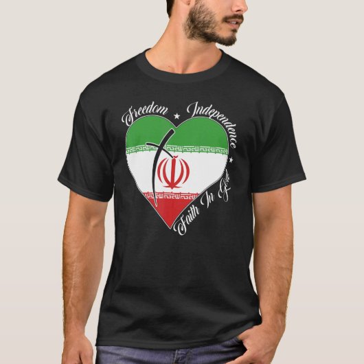 Freedom Independence Faith In God Christian Iran T-Shirt (Vorderseite)
