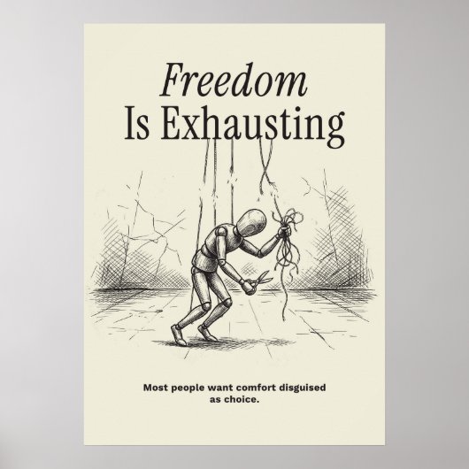 Freedom Is Exhausting Poster (Vorne)