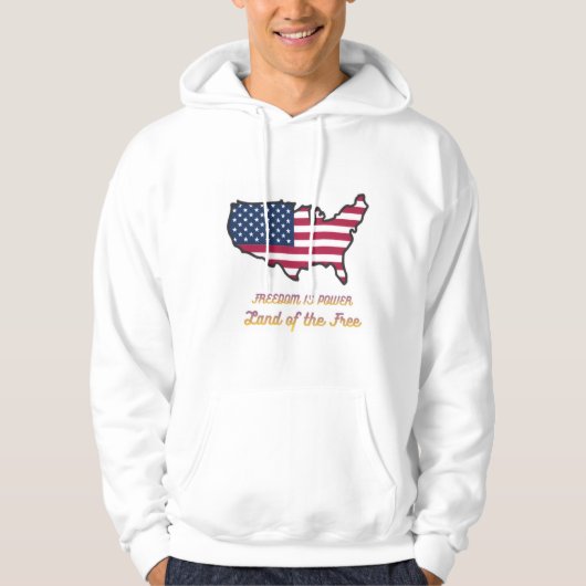 Freedom Is Power USA Flag Hoodie (Vorderseite)