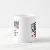 Freedom Isn't Free- Patriotic Design Red and Blue Kaffeetasse (Mittel)