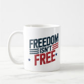 Freedom Isn't Free- Patriotic Design Red and Blue Kaffeetasse (Links)
