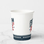 Freedom Isn't Free- Patriotic Design Red and Blue Pappbecher (Rechts)