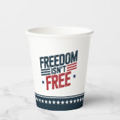 Freedom Isn't Free- Patriotic Design Red and Blue Pappbecher (Vorderseite)