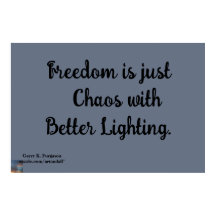 FREEDOM IST NUR CHAOS POSTER