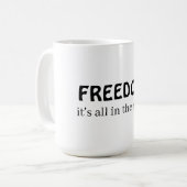 Freedom, it's all in the mind kaffeetasse (Vorderseite Links)