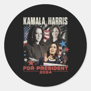 Freedom Kamala Harris 1 Runder Aufkleber