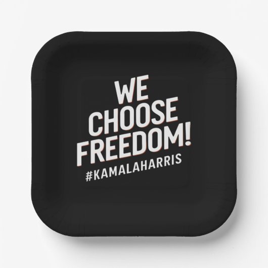 Freedom Kamala Harris 2024 Pappteller (Vorderseite)