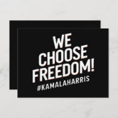 Freedom Kamala Harris 2024 Postkarte (Vorne/Hinten)
