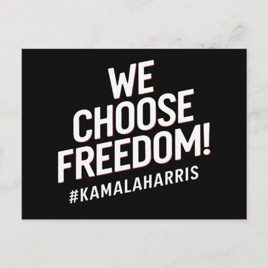 Freedom Kamala Harris 2024 Postkarte (Vorderseite)