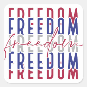 Freedom Kamala Harris Quadratischer Aufkleber